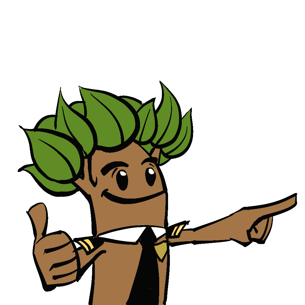 KTree Mascot Grove pointing directions for contact us page
